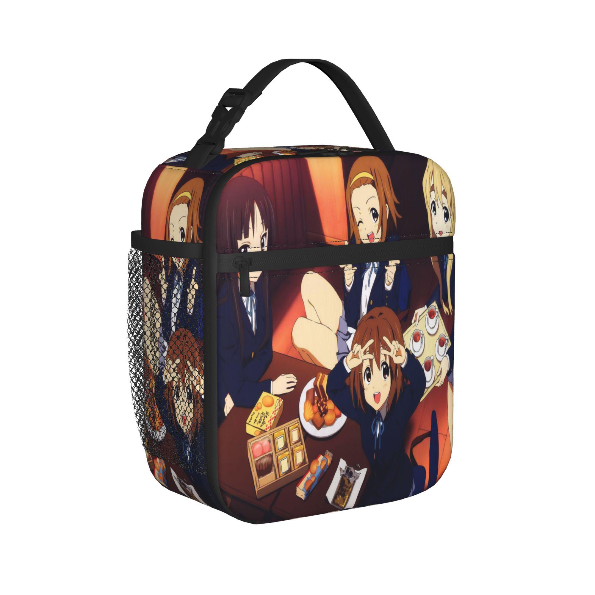 K-On! Anime Insulated Lunch Bag Leakproof Cute Girl Yui Mio Azusa Meal Container Thermal Bag Lunch Box Tote Work Travel Girl Boy One Size