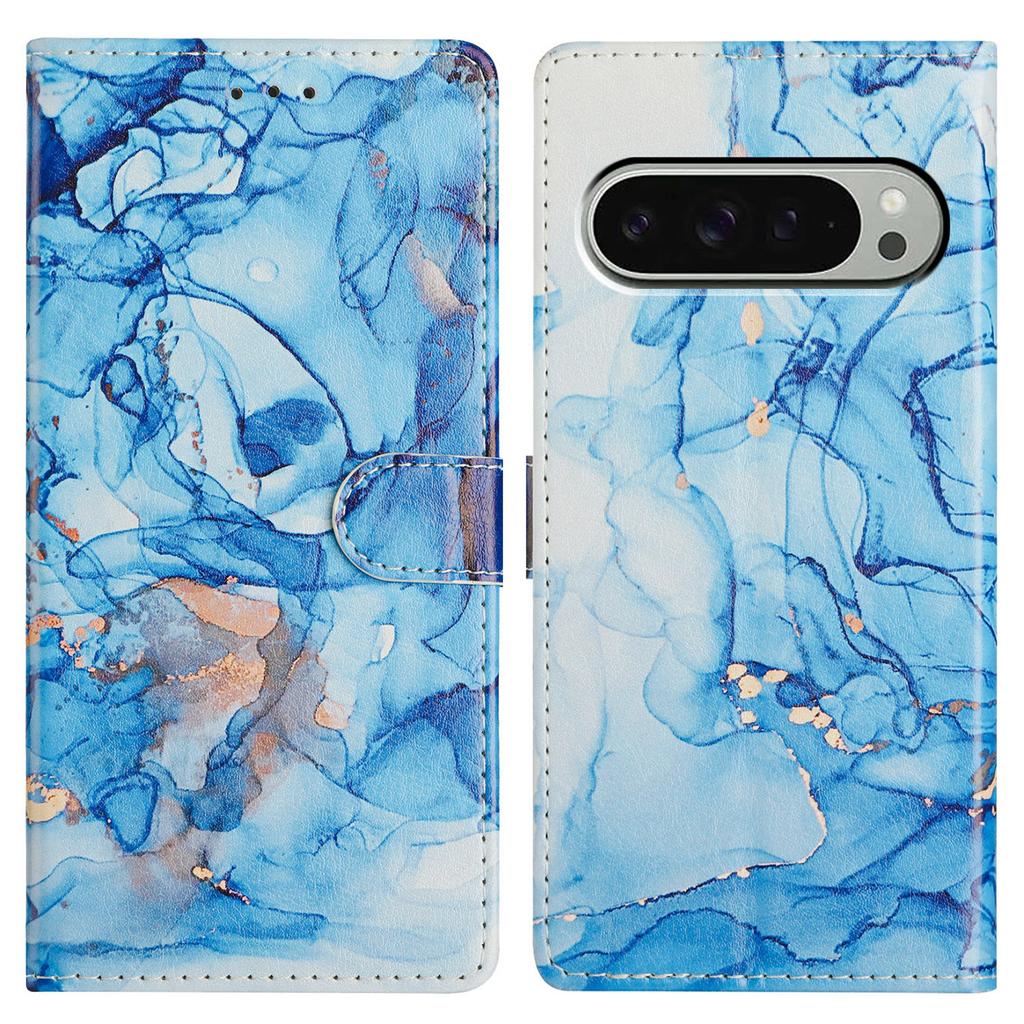For Google Pixel 9 Pro XL Case PU Leather Wallet Phone Cover with Stand Pattern Painted