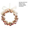 Bell Wreath Christmas Beaded Bell Wreath with Bow Small Jingle Bell Garland Ornament for Christmas Home Tree Decor