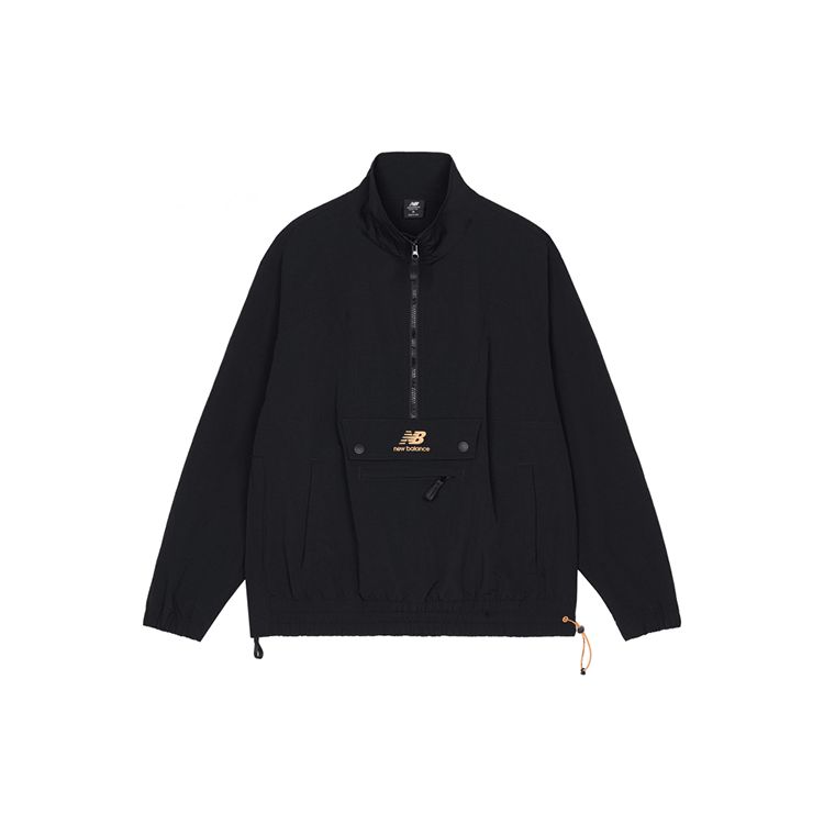 

Спортивная куртка New Balance с логотипом и полумолнией, мужская верхняя одежда, черный AMJ13359-BK