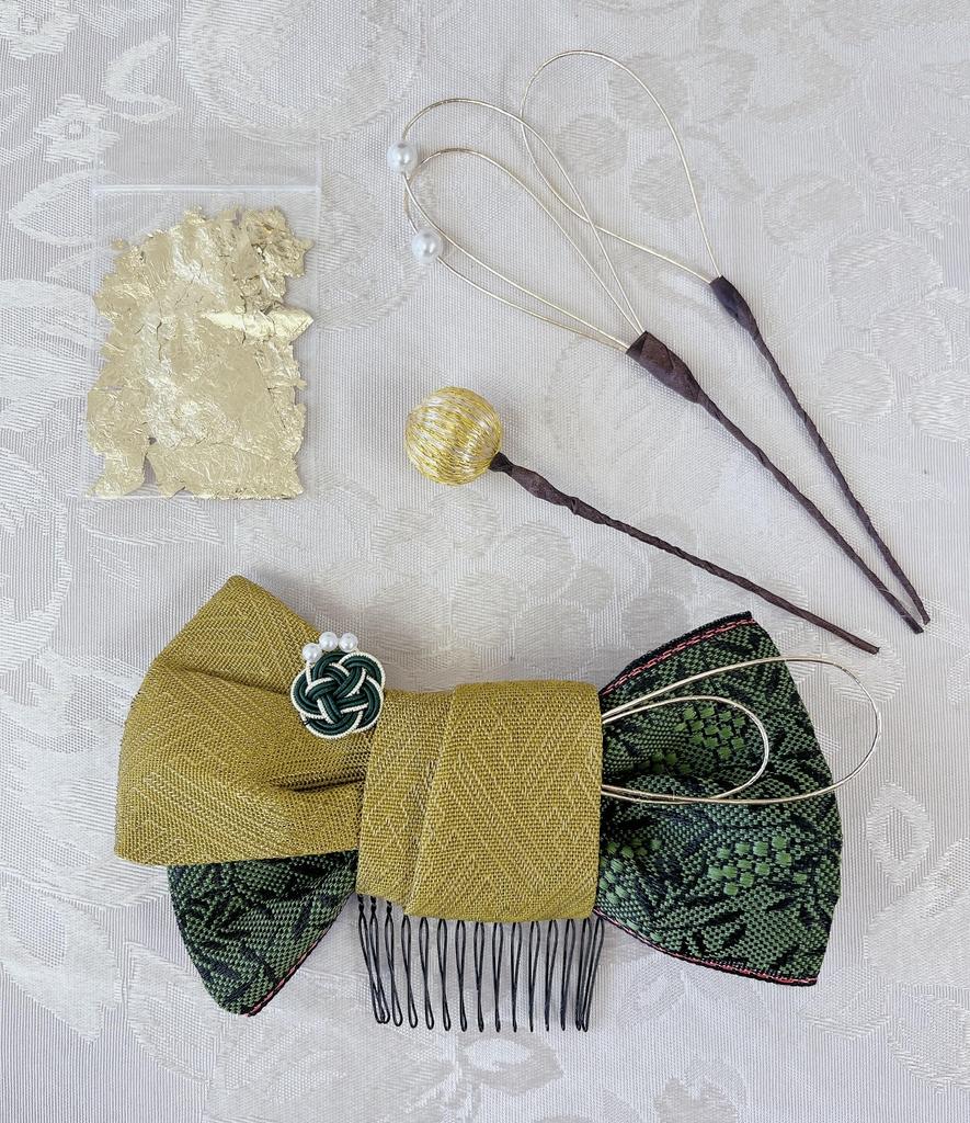 Lulus Tatami-Kantenband Haarschmuck - Haarschmuck für japanische Kleidung, Volljährigkeitszeremonie, Abschlusszeremonie, Hakama, Furisode,