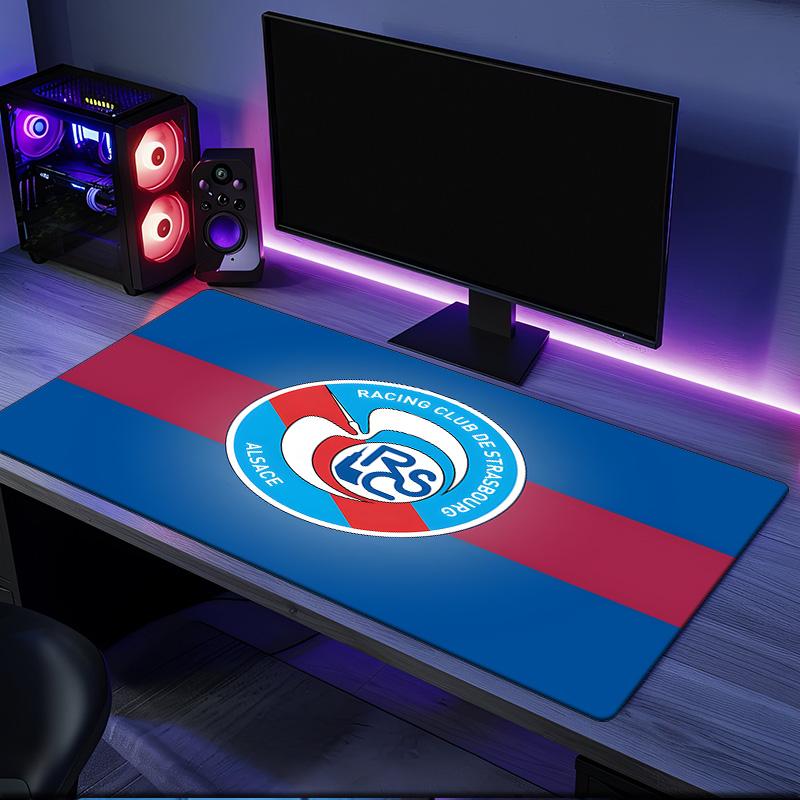 Racing Club Strasbourg Crest Mouse Pad, Rubber Base, Mouse Pad for Gamers and Office Use, Gaming Desk , Easy To Clean Mat Christmas fan gifts