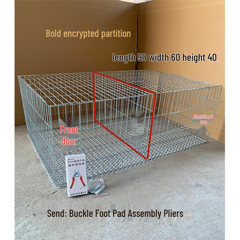 Large Multi-Purpose Animal Cage: Rabbit, Pigeon, Chicken, Goose - Wire Mesh Panel, Easy Assembly, Transport Ready, Mother-Child Design.