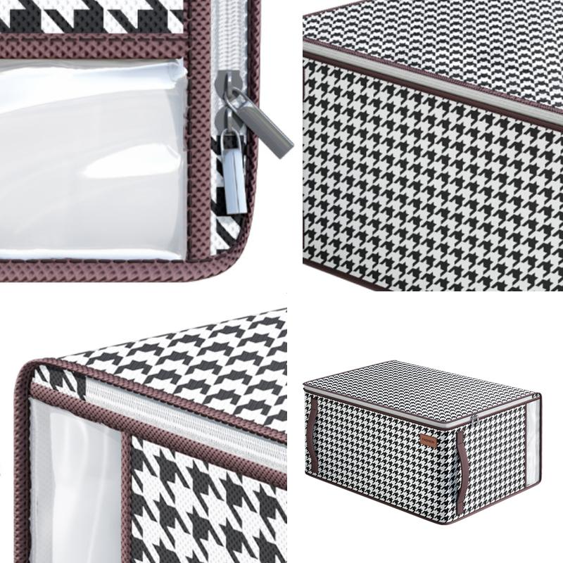 Large Capacity Quilt Clothes Bedding Storage Bags Home Visible Window Zipped Organizer Underbed Wardrobe Closet Boxe