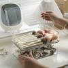 1 For Household Cosmetics Storage Box, Desktop, Dresser Transparent Finishing Box, Mask, Makeup Brush, Powder Puff Storage Box