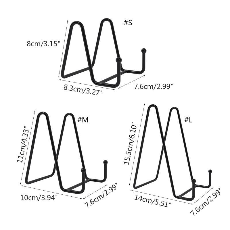 Plate Stands for Display Iron Easel Display Stand Holder Metal Frame for Picture