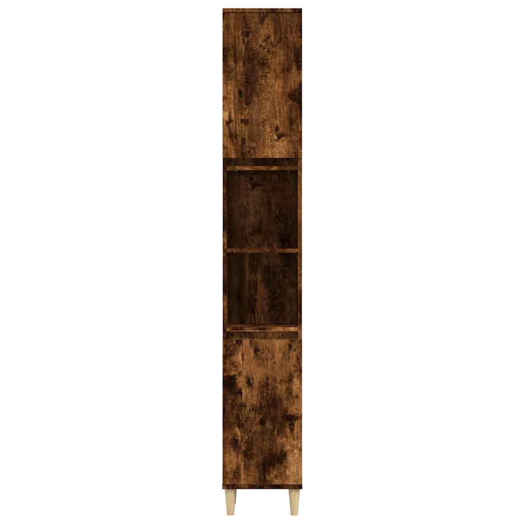 vidaXL Badschrank Räuchereiche 30x30x190 cm Holzwerkstoff