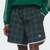 Adidas Originals Track Cherry Woven Plaid Color Block Mid Rise Sports Shorts Unisex shorts JZ0489