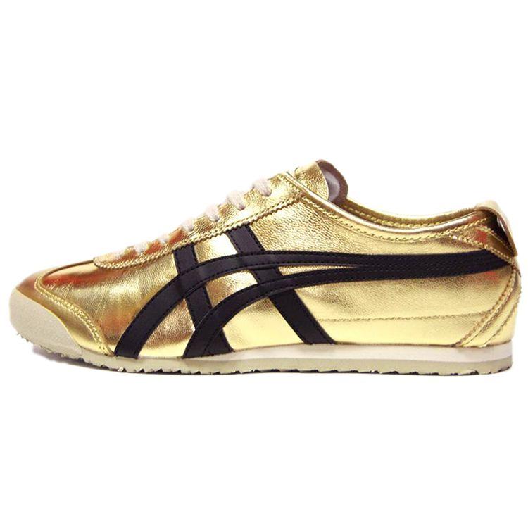 ONITSUKA TIGER Mexico 66 Lightweight Comfortable Sports Low-Top Lifestyle Shoes Unisex Sneaker Gold Black THL7C2-9490