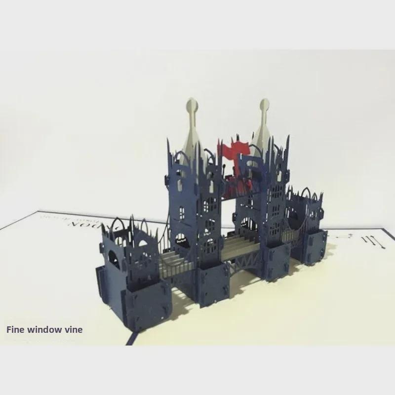 3D Tower Bridge Christmas & Birthday Greeting Card