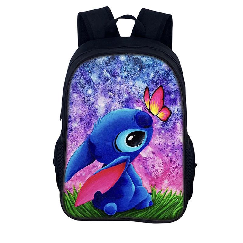 Stitch Kids Backpack With Polyester Material For Daily Use And Storage