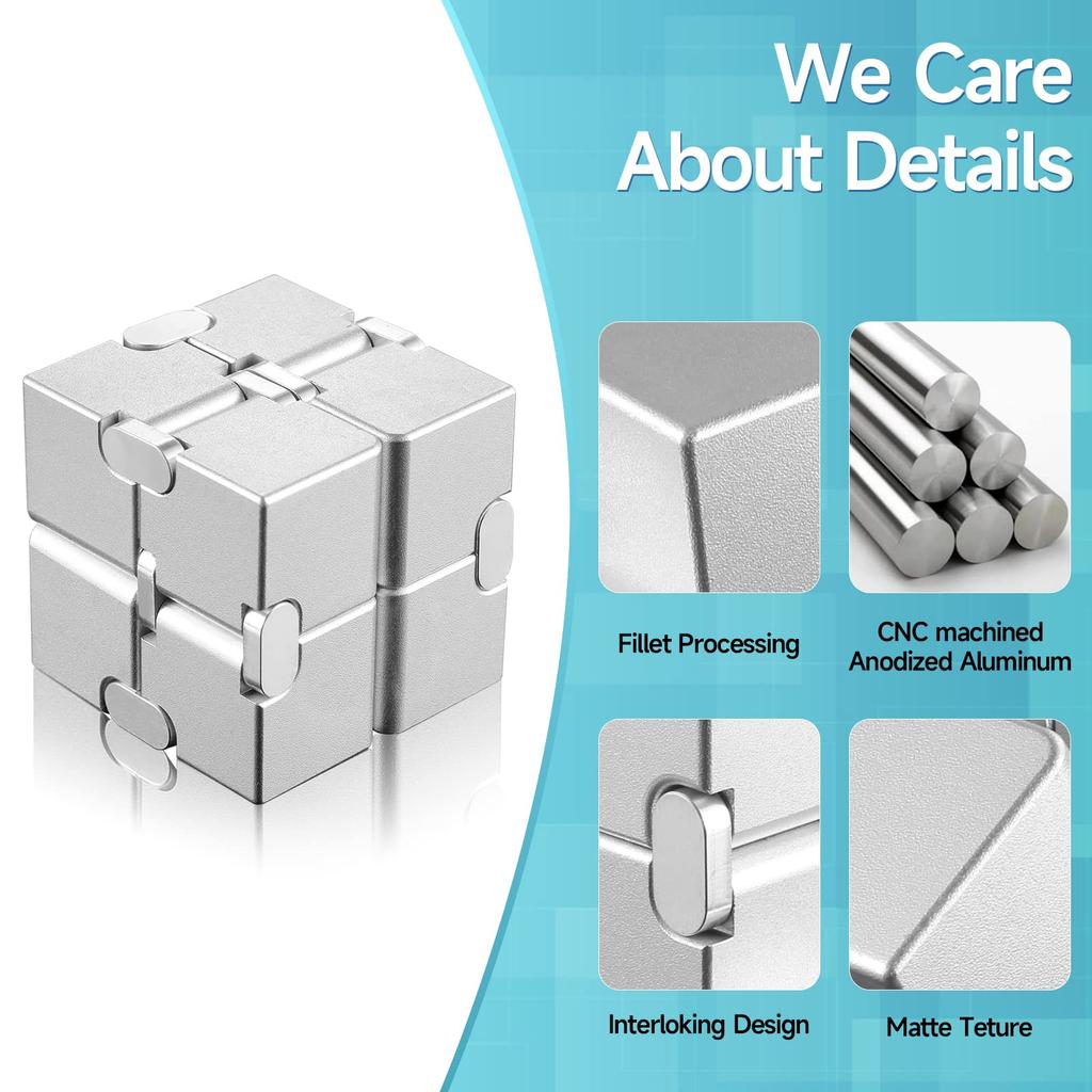 Magic Cube Stressavlastningsleksak Infinity Cube Bärbara pedagogiska leksaker Dekomprimerar Avslappningsleksaker för barn Vuxna Födelsedagspresent