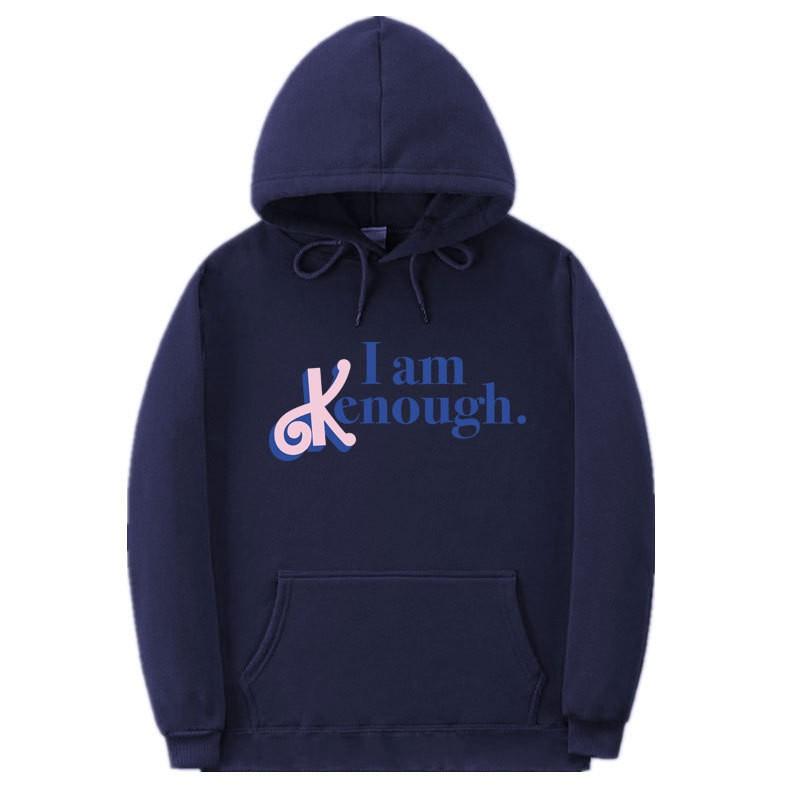 Barbie Movie Inspired I Am Kenough Printed Hoodie Men Loose Fit Casual Sport Sweatshirt Fall