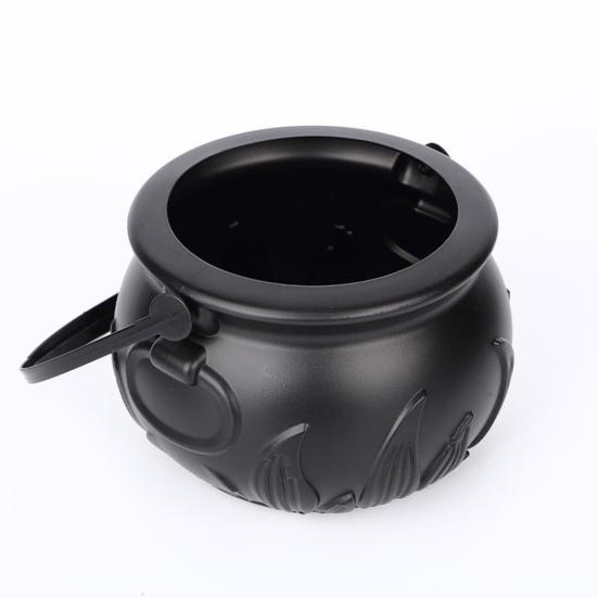 Halloween Candy Bucket Black Cauldron Holder Prop Bowl Halloween Decorations Party Bucket Trick or Treat Home Festive Decor