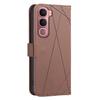 For vivo Y31 5G Case BINFEN COLOR BF35 Geometry Imprinted Leather Phone Cover RFID Blocking Wallet Stand