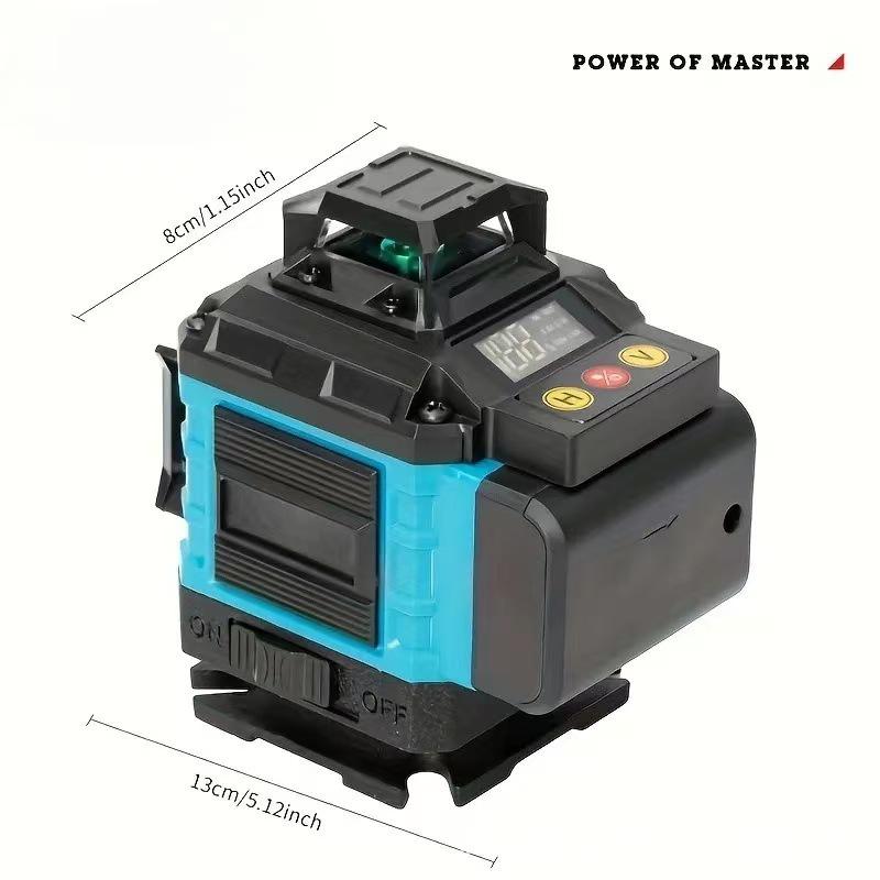 High-Precision 12-Line Laser Level with 16 Green Light Infrared Lines and Automatic Leveling.