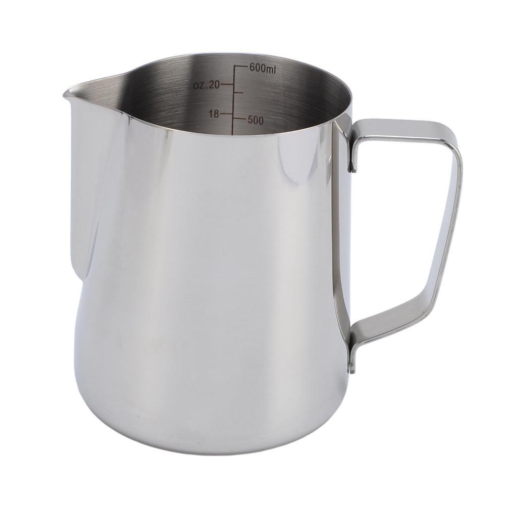 Clear Scale Markings Milk Frothing Pitcher 600ml Capacity Latte Art Pitcher  For Latte Art