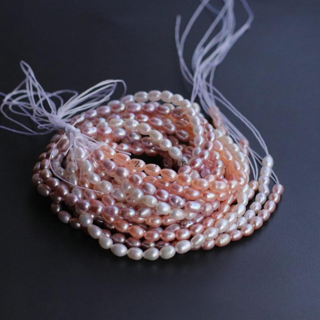 Natural Freshwater Pearl Seed Beads Strand: 3.5-3.8mm for Bracelets, Necklaces, Hairpins, Headdresses, and DIY Accessories.