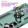 For Samsung Galaxy S25 Case PC+TPU Phone Cover with Rotary Ring Kickstand