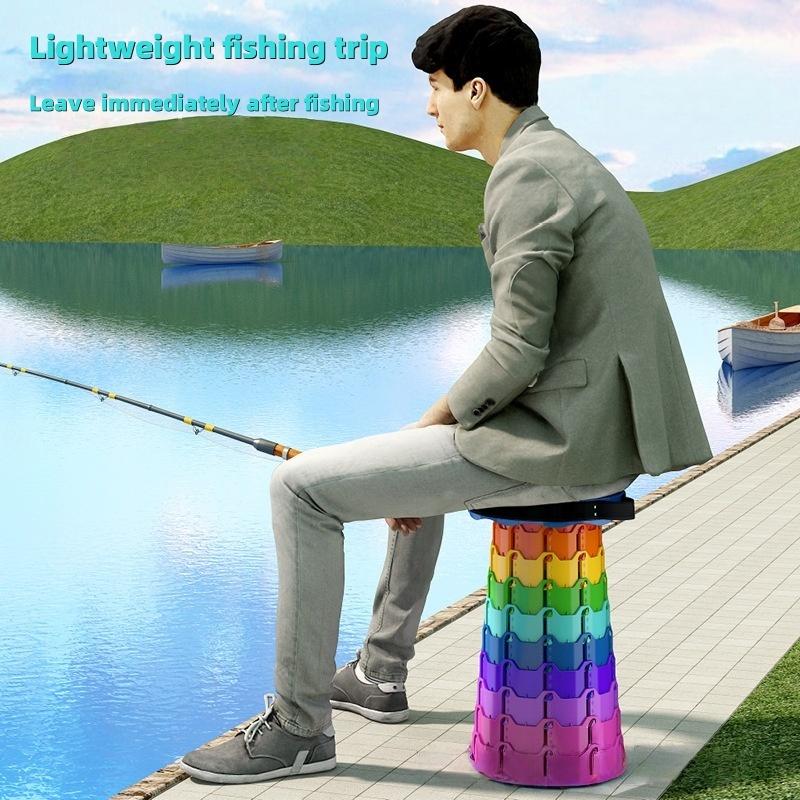 Contraction folding chair, adjustable telescopic type, portable, for outdoor fishing, camping and traveling, compact seat.