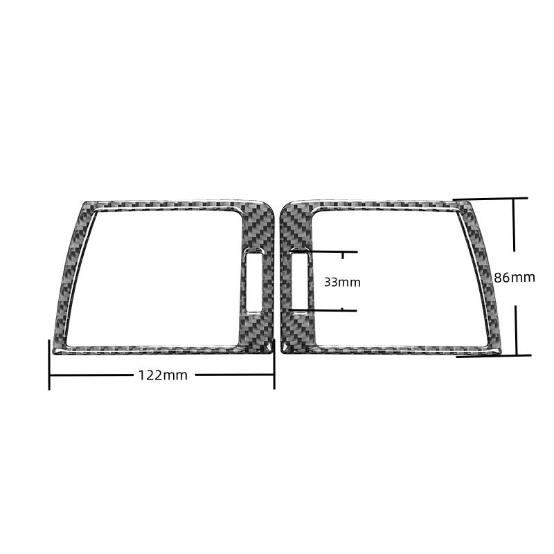 For BMW 3 Series E46 1999-2004 Accessories Carbon Fiber Car Dashboard Panel Left and Right Air Vents Trim Frame Cover Stickers