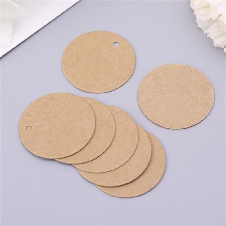 100x/Pack Craft Gift Tages Circle Tages DIY Round Tages Handmade Kraft Paper Hanging Tages