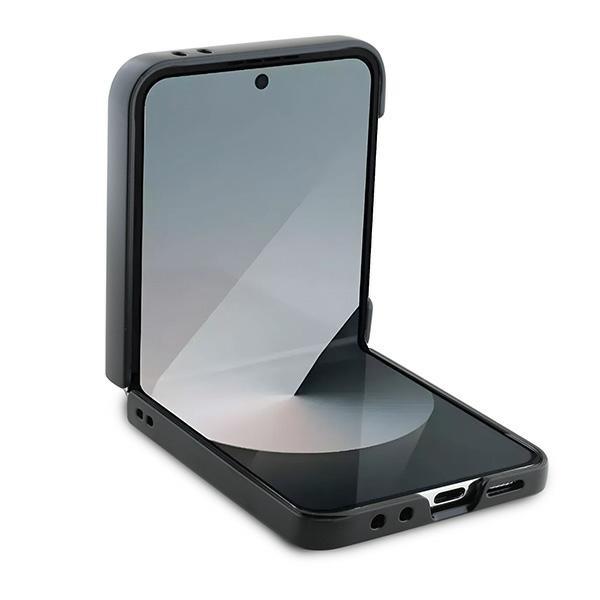 Guess Guhczf64Gmggr Z Flip6 F741Czarny/Black Leather 4G Metal Logo