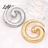 Spiral Design Brooch Minimalist Geometric Pin Art Badge for Men Women Decorative Alloy Pin Coats Suits Sweaters Scarves Clothing Decoration