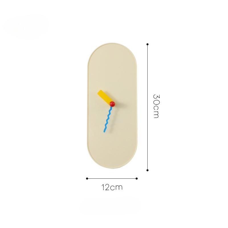

Home Decor Cream Style ABS Wall Clock Living Room Decoration Desktop Silent Wall Clock Vertical Clock кремовый