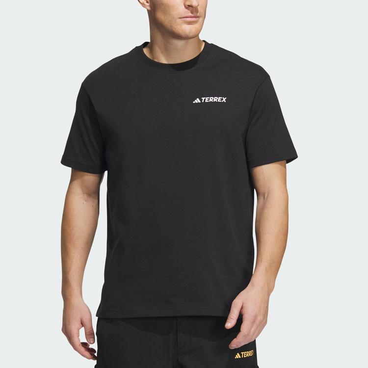 Adidas Campyx Short Sleeve Graphic Logo T-Shirt Unisex Tops Black IC1948