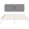 Bed Frame with Padded Headboard Light Grey 120 x 190 cm