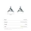 Modian Real 925 Sterling Silver High Quality Mini Cute Triangle Dazzling CZ Stud Earrings For Women Girls Wedding Fine Jewelry