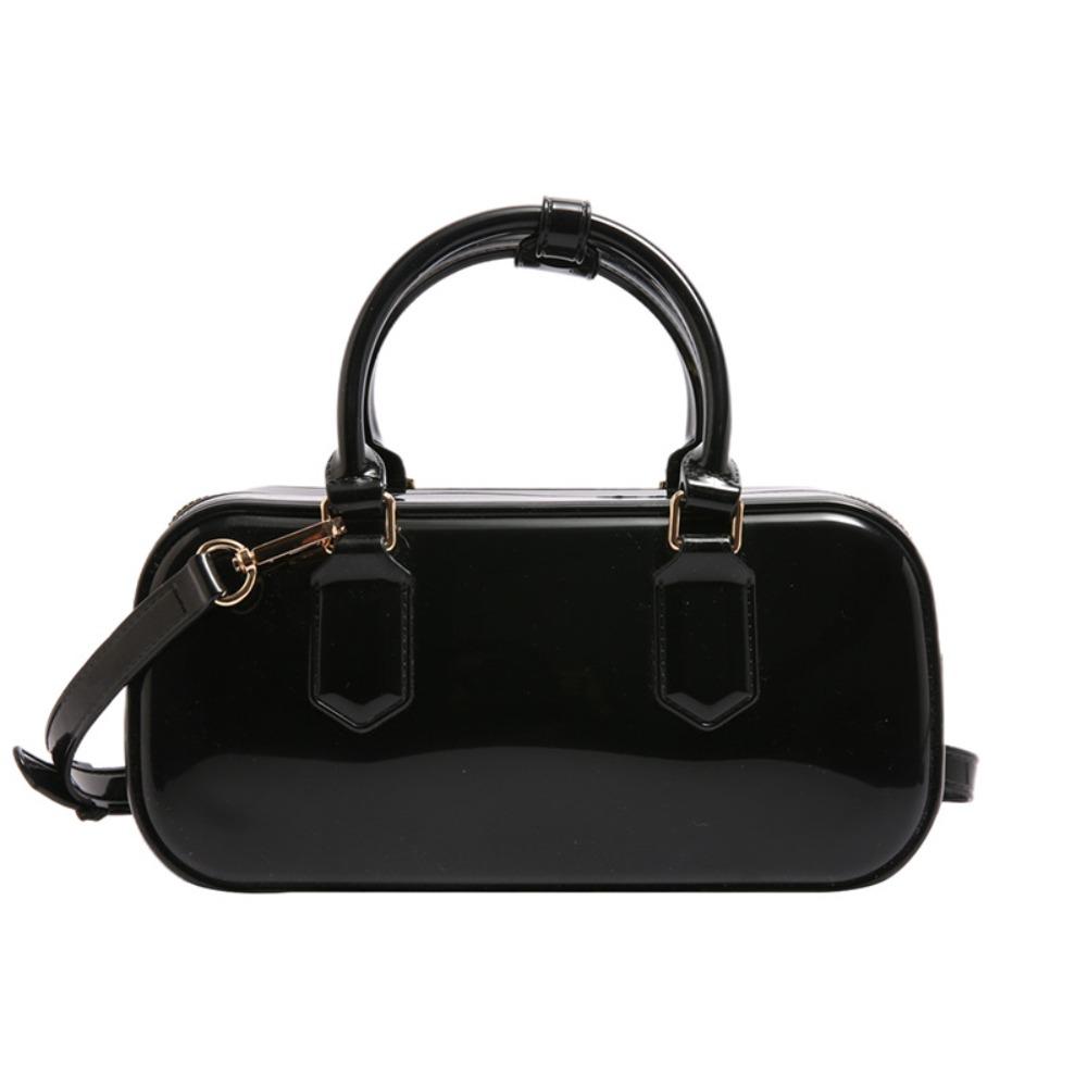 

Casual Jelly Hobos Handbag Solid Color Crossbody Satchel Creative Summer Crossbody Bag Women чёрный