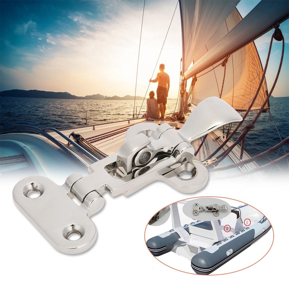 2pcs Stainless Steel Marine Boat Lock Cabinet Hatch Latch Mirror Fastener Clamp Deck Hasp