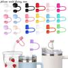 SW 10mm Reusable Silicone Straw Covers Cap Straw Toppers For Stanley Cup Leak-Proof Dust Proof Straws Cover Tumbler Accessories