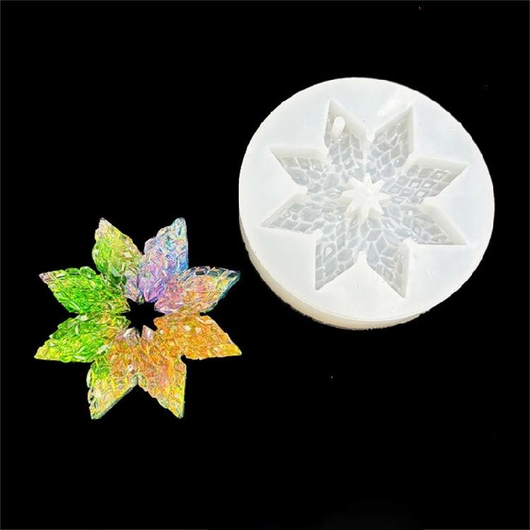 Snowflake Silicone Mold For Resin Casting Christmas Decorations And Jewelry Making Keychains Pendant Mould