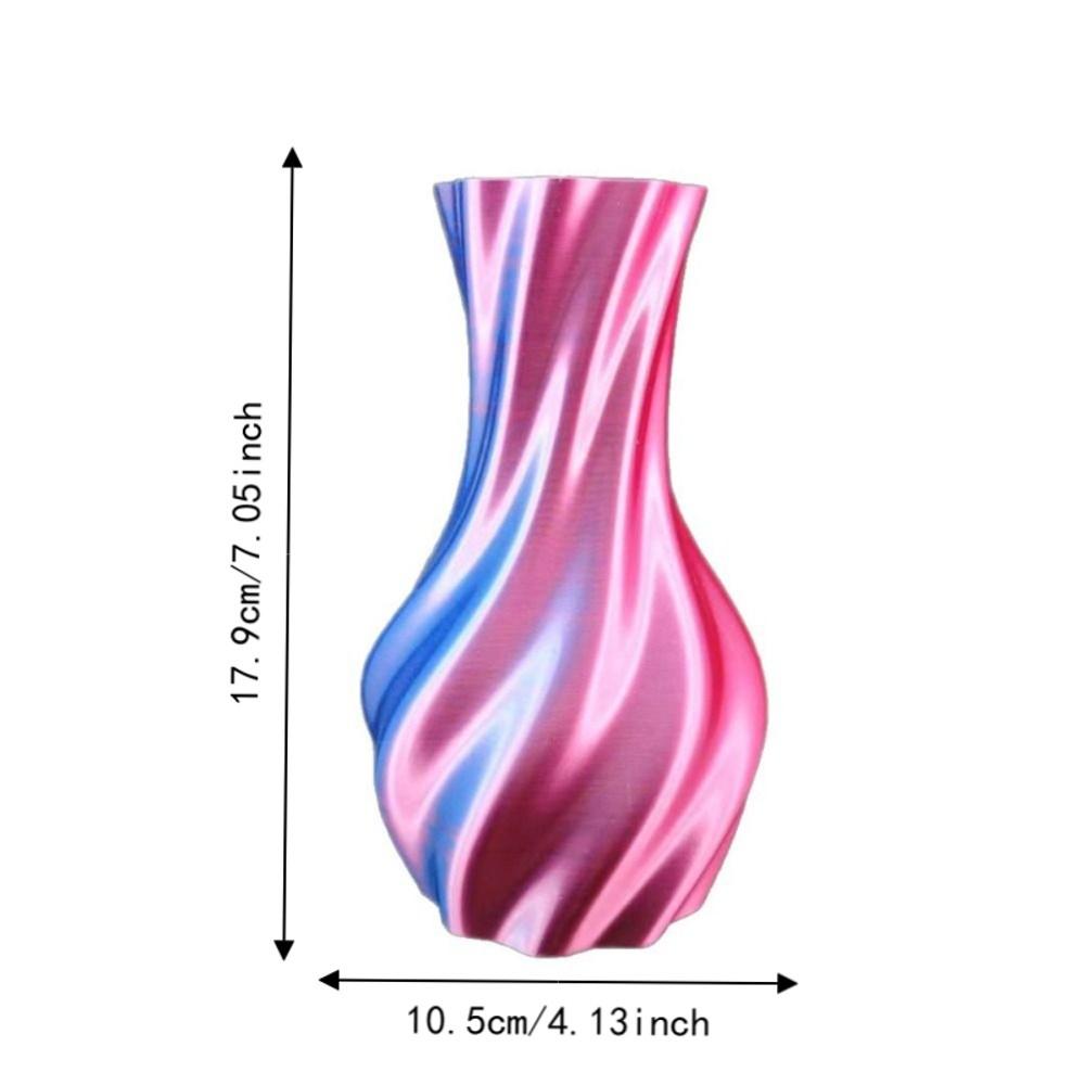 Twisted Design Modern Twisted Flower Bottle Gradient Color Plant Pot Office Tabletop Ornaments