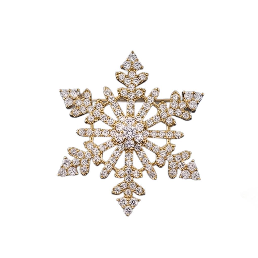 Women's High-end Diamond-studded Brooch for Formal Wear, Fashionable Accessory, Luxurious Decoration, Corsage