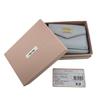 MIUMIU 5MH021 Compact wallet logo leather Tri-fold wallet blue leather Used