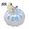Electroplated Leaves Ornament Acrylic Simulation Pumpkin Decor, Halloween Fake Desktop Decoration for Table Car, Spooky Party Centerpiece Home Decor