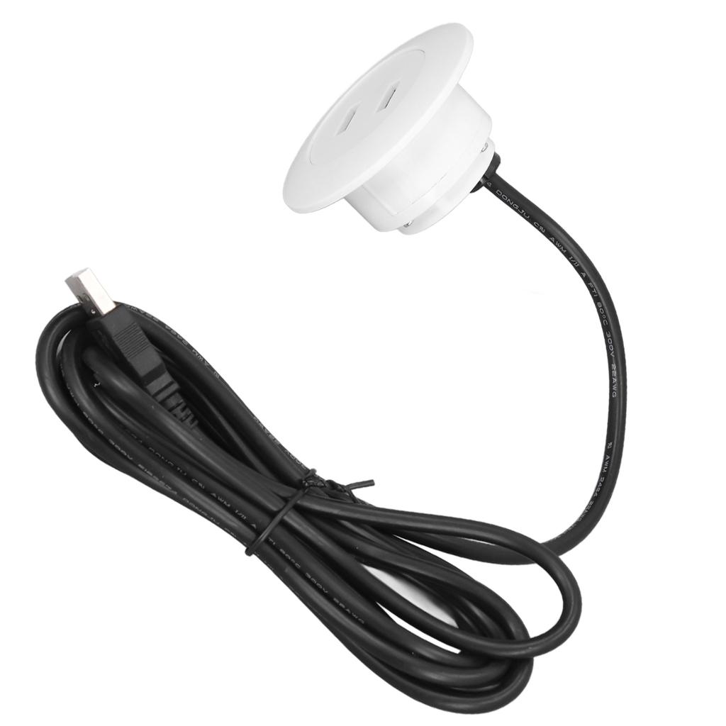 Sofa USB Charging Socket Flush Mount Installation Dual USB Charging Ports Socket for Home UseWhite