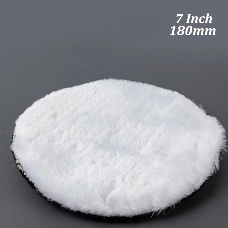 3/4/5/6/7Inch Soft Car Polishing Pad Round Imitated Wool Car Body Waxing Polisher Discs Pad Soft Wool Maintenance Cleaning Tool