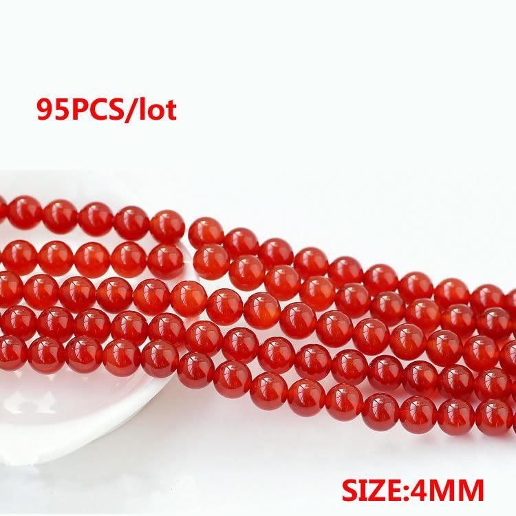 Red carnelian Natural Stone High quality Round Loose beads ball Smooth Onyx 4/6/8/10/12MM charm Jewelry bracelet Making DIY