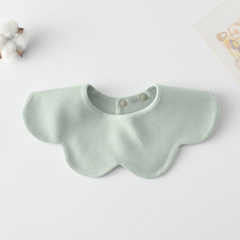 Solid Color Baby Feeding Bib Comfortable Double-sided Wearing Drool Burp Cloth Soft Cotton Petal Design Cotton Saliva Towel