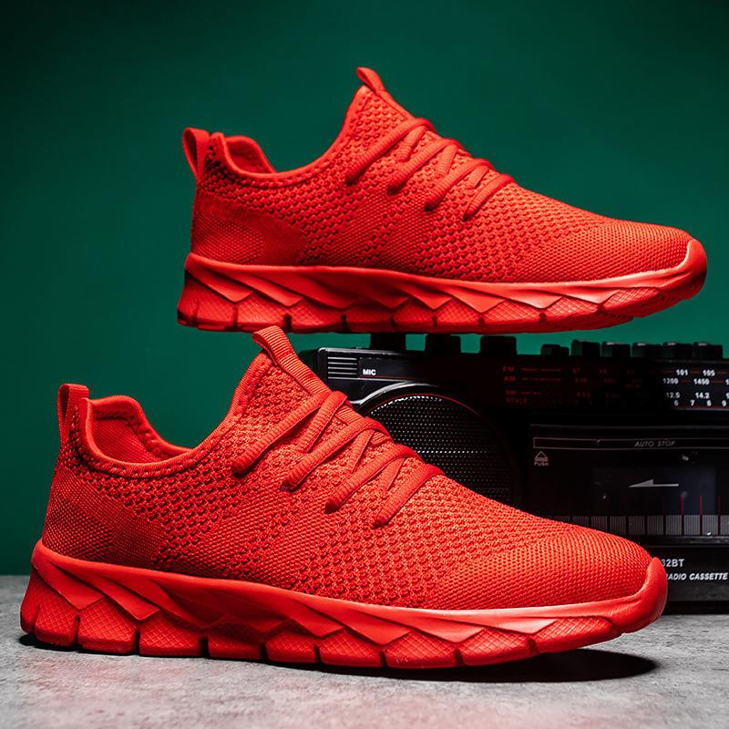 2025 Summer New Fly-woven Mesh Sneakers Breathable Fashion Casual Shoes Men's Shoes