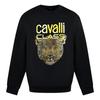 Cavalli Class Mens Leopard Print Logo Sweatshirt