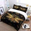 Golden bee with symbols. Bedding sets Duvet cover sets Duvet covers Pillowcases(1 * Duvet Cover 2 * Pillowcases, without duvet insert)