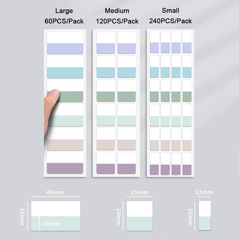 120Pcs/Pack  25*28*14mm  fluorescent film index sticker