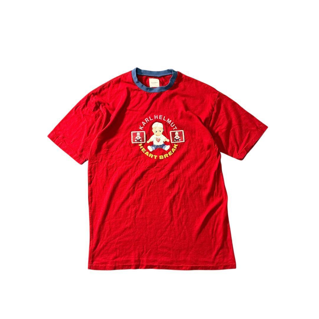 

[USED] 7SM1KARL HELMUT Kewpie single-stitch 90s T-shirt
