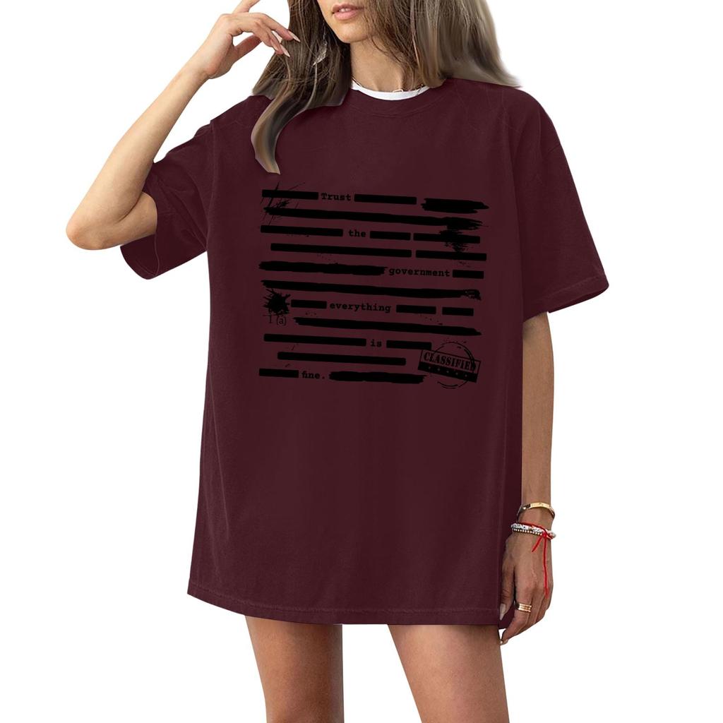 Women's And Men's Fashionable Round Neck Casual Print Short Sleeved T-shirt Top